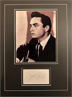 Johnny Cash Custom Matted Autograph Display