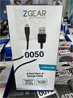ZGEAR SYNC AND CHARGE CABLE RETAIL $20