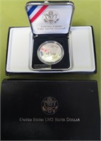1991 US USO Silver Dollar