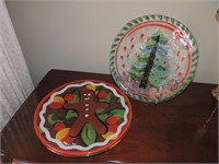 Set of Three Kosta Boda Art Glass Christmas Plates