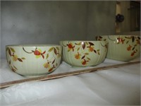 Hall's Jewel Tea 3pc Oven Proof Nesting Bowl Set