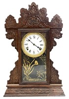 Antique SEJ Wood Mantle Clock