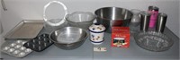 Stainless bowls, glass bowls,