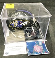 Miniature Ravens Matt Stover Helmet Signed