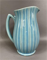 Vintage McCoy USA Pottery Blue Striped Pitcher