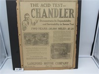 Chandler Auto Ad form 1917