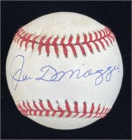 Joe DiMaggio autographed baseball with certificate