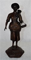 Bronze Sculpture - Chores- 12"h -815