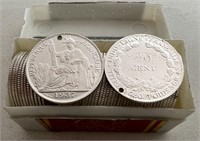 (50) 20 CENT 1937 FRANCAISE SILVER COINS