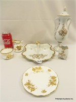 Gold Decorated China Porcelain 6 Piece Lot