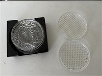 Cut Glass Coaster Set