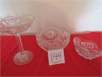 3-PIECES CLEAR GLASS