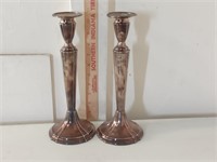 pr of 11" tall Gorham silverplate candlesticks