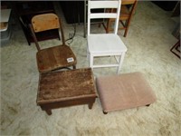 2 CHAIR CHAIRS, 2 STOOLS