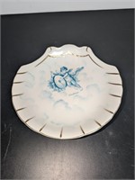 Vintage Handpainted Decorative Plate Cherub Signed