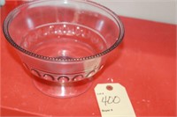 Vintage footed glass bowl