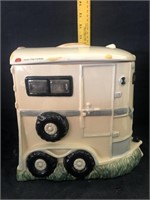 Horse trailer cookie jar