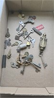 Antique skeleton Keys and assorted old keys