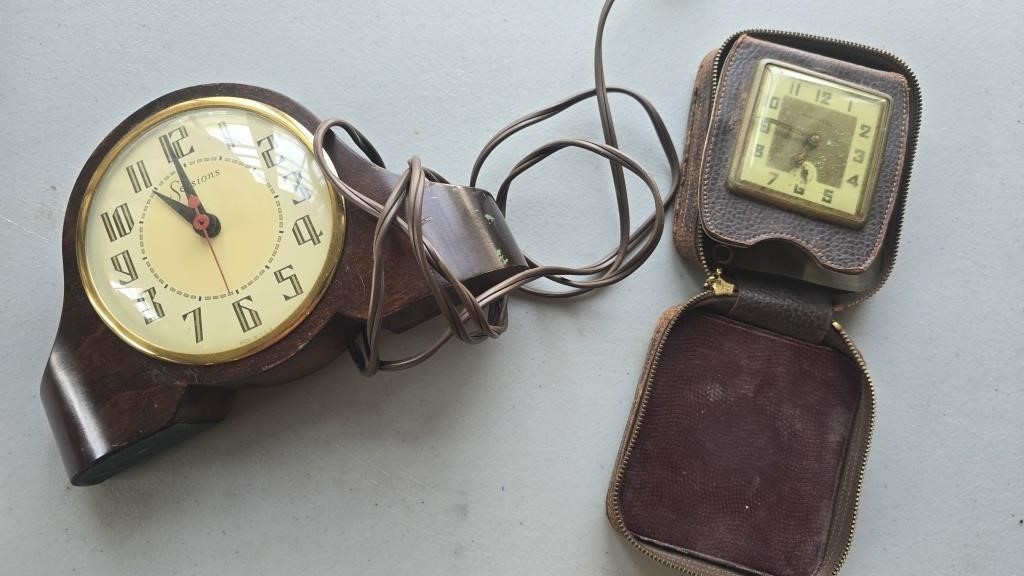 Art Deco Sessions Mantel Clock and Travel Alarm