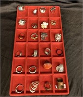 ASSORTED JEWELRY RINGS / LOT  APPROX: 24 PCS
