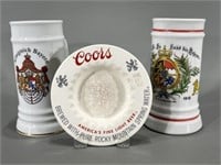 Two Steins & Coors Dish