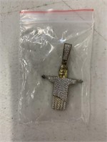 BEDAZZLED JESUS NECKLACE CHARM