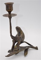 Metal Frog Candle Holder