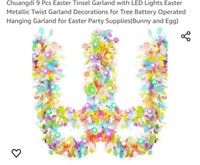 MSRP $6 Easter Tinsel Garland