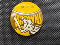 1950s MLB Pin Back Button St Louis Browns