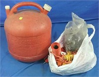 5 gallon Gas jug with fencing supplies