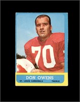 1963 Topps #156 Don Owens EX to EX-MT+