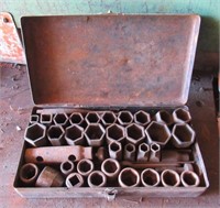 Antique socket set with extras.