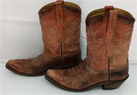 Leather cowboy boots size 6.5 -7 mens