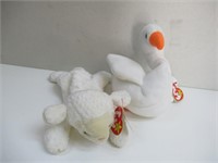 Ty-Beanie Babies-Lamb and Duck (Great for Easter)