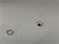 10K Necklace with Ring