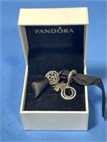 Pandora 925 Horseshoe & Four Leaf Clover Charm