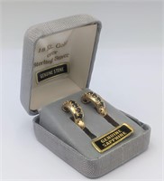 Beautiful 18k Gold Sterling Sapphire Earrings