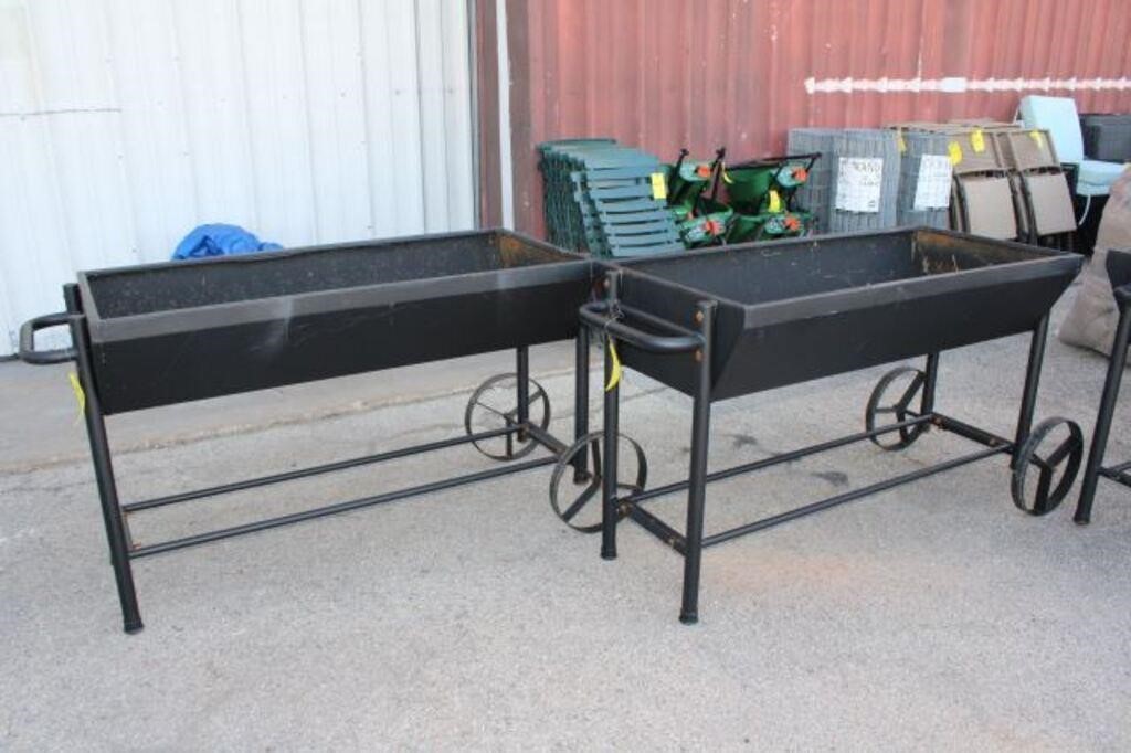 (2) Rolling Planters, Approx. 49" x 23"