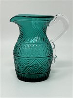 Pilgrim Teal Pontil Glass Pitcher Vase The Met