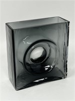 Christian Tortu Diabolo Grey Art Glass Square