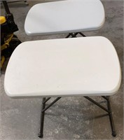 Pair of 25x18in Adjustable height folding tables