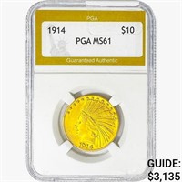 1914 $10 Gold Eagle PGA MS61