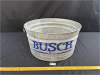 Large Busch Beer Galvanized Tub