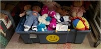 Lot of Various Stuffed Animals and Dolls
