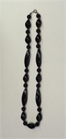 Vintage 24" Composite Black Necklace