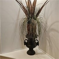 Gothic Figurale Ibex Head Handled Centerpiece Vase