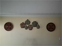 Pair of Round Architectural Wall Art Pieces
