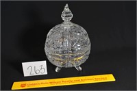 Footed Candy Dish - 24% Lead Crystal - Made in