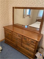 Forest solid maple dresser with mirror
