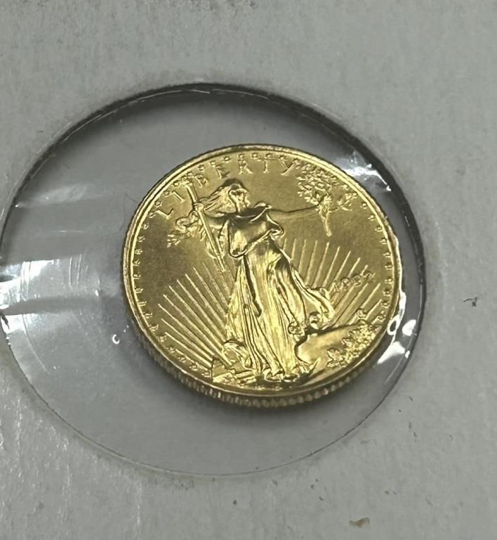 LOT#15) 1992 $5 LIBERTY GOLD COIN